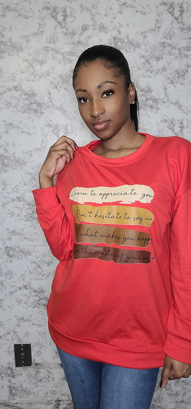 Positive Affirmations Oversized Sweatshirt Main Image