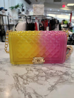 Yellow & Pink Jelly Crossbody Bag