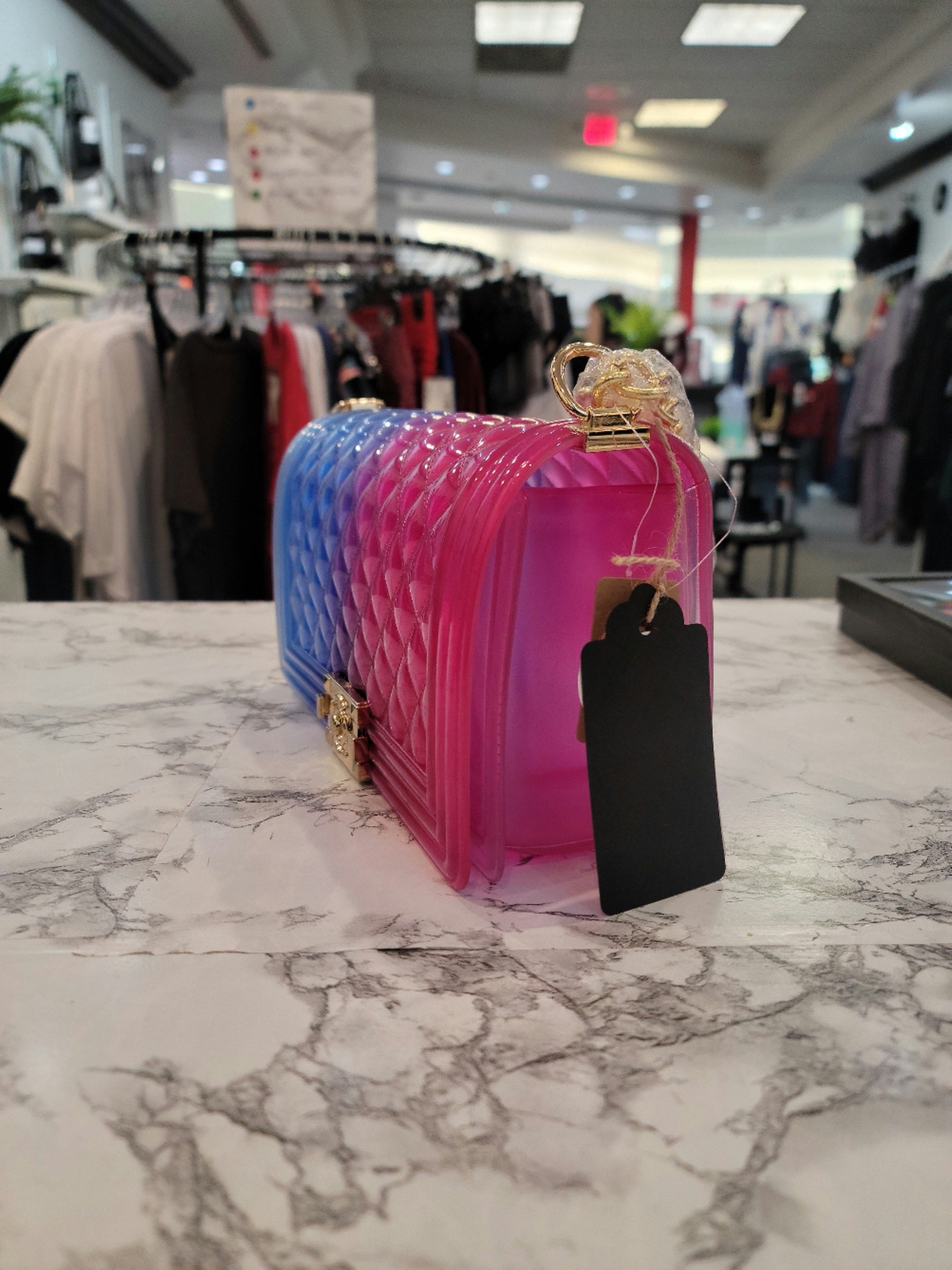 Blue & Pink Jelly Crossbody Bag