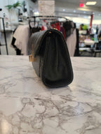 Black Leather Tiled Crossbody Bag