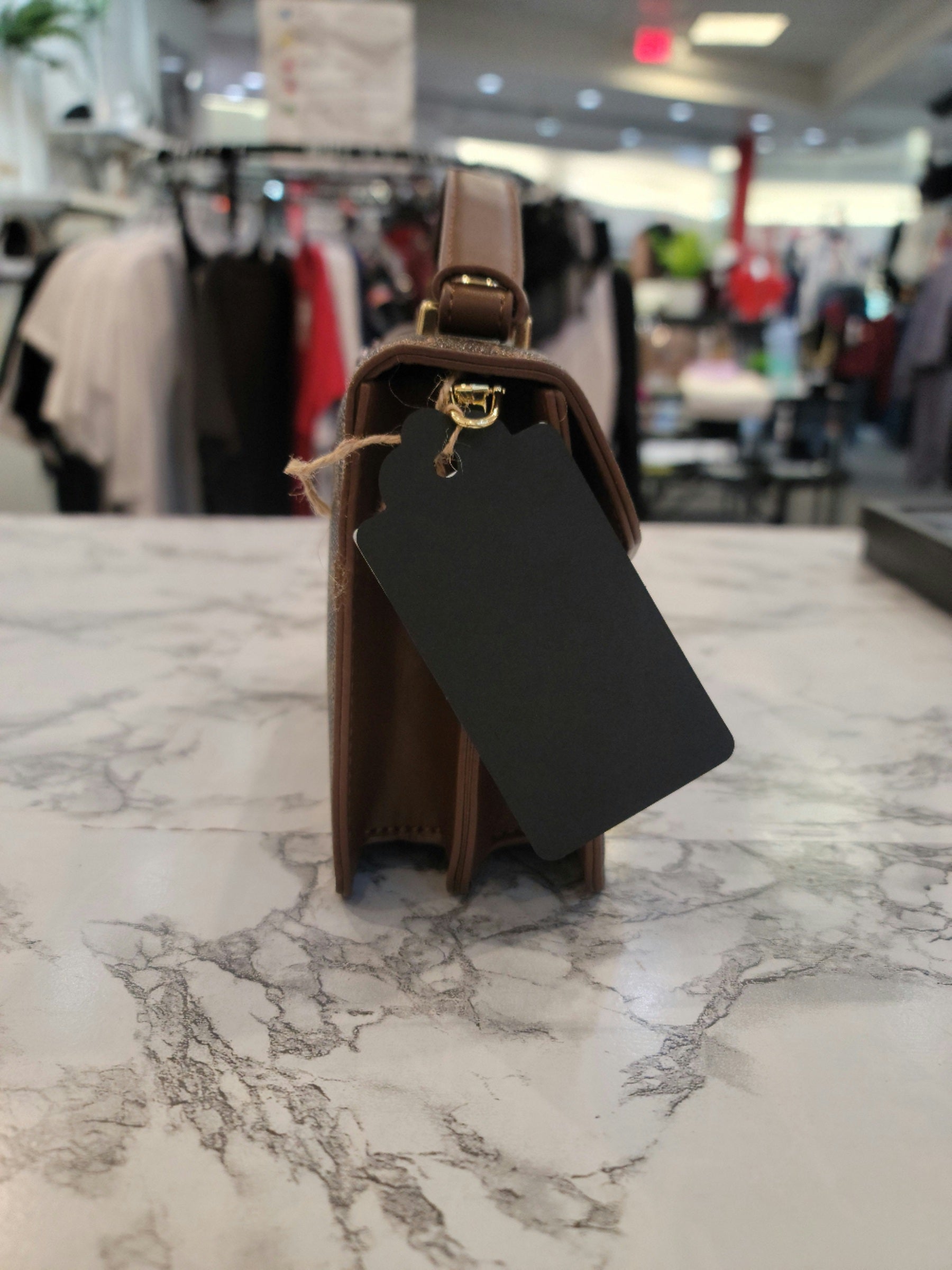 Brown Tiled Fall Crossbody Bag