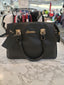 Solid Black Shoulder Handbag
