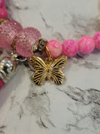 Pink Love, Peace and Life Bracelet