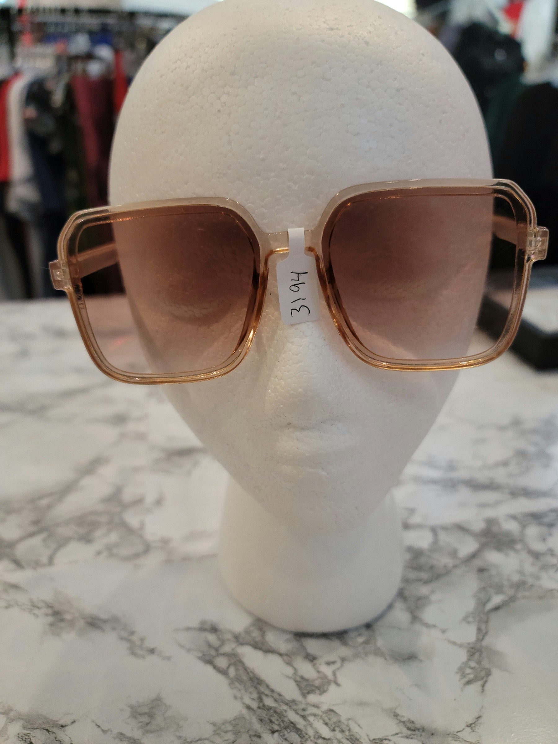 Light Gold Trim Square Sunglasses