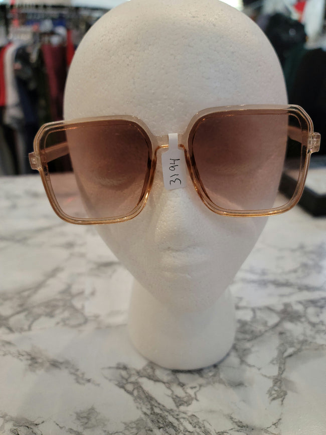 Light Gold Trim Square Sunglasses Hover Image