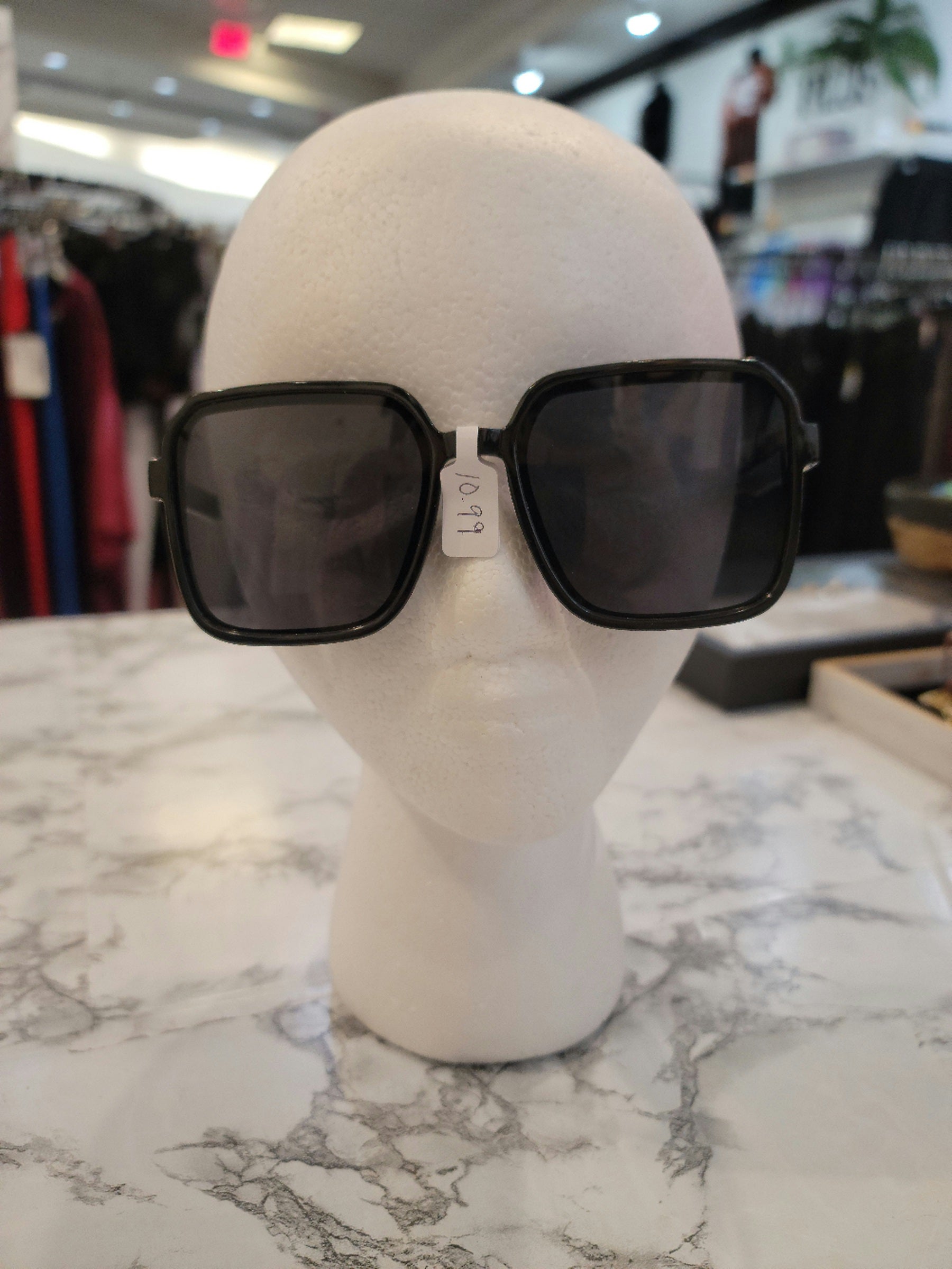 Black Square Trim Sunglasses