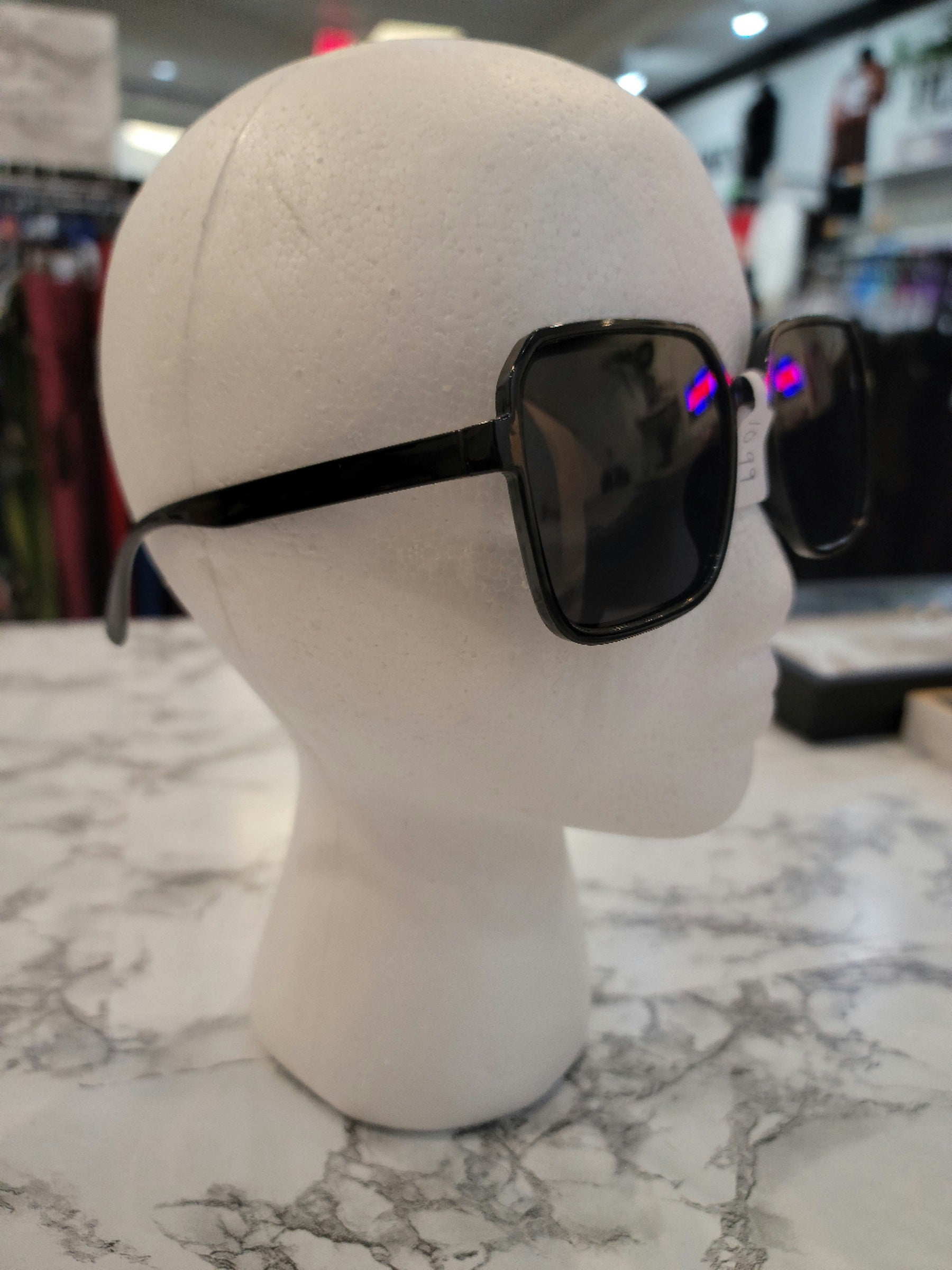 Black Square Trim Sunglasses