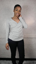 4 Side Button Crisscross Front Shirt