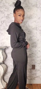 High Waist Drawstring Straight Leg Pant Set