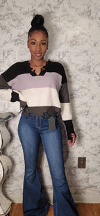 Medium Washed High Waist Bell Bottom Jeans