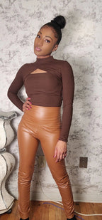 Faux Leather High Waist Leggings
