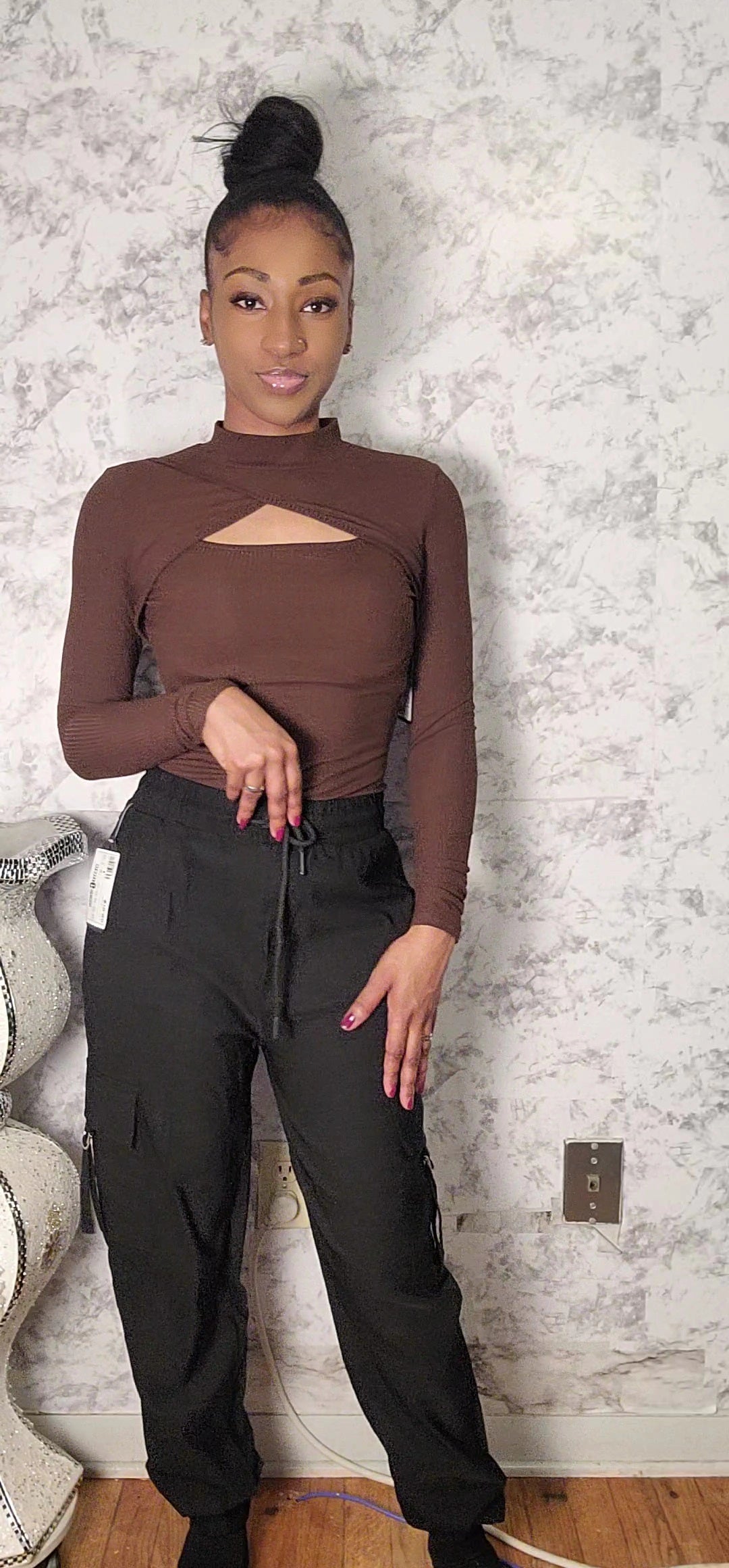 Drawstring Ankle Cargo Pants