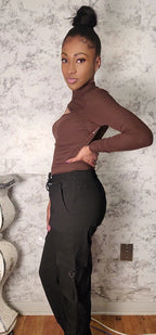 Drawstring Ankle Cargo Pants