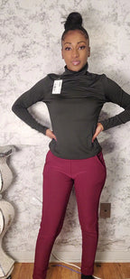 Slim CG Buckle Fur Dress Pants