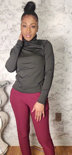 Slim CG Buckle Fur Dress Pants