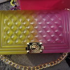Yellow & Pink Jelly Crossbody Bag
